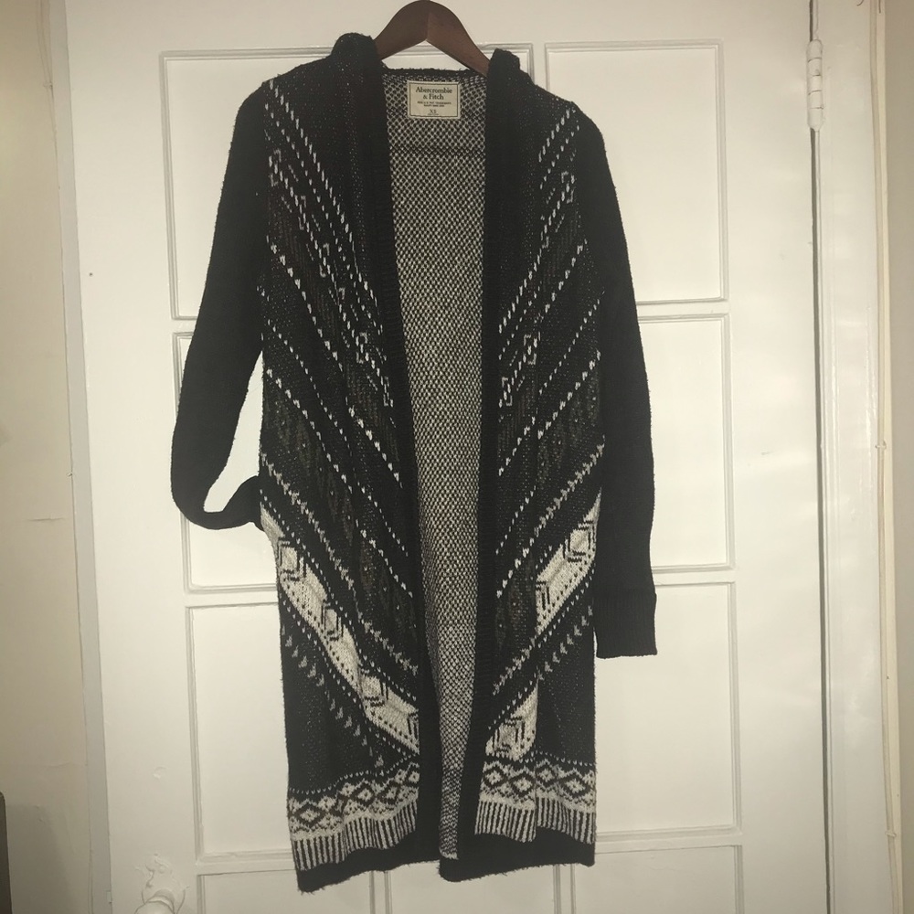 Abercrombie & Fitch Hooded Long Cardigan
